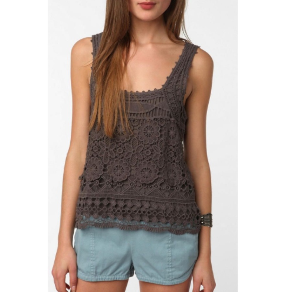ANTHROPOLOGIE Pins And Needles Knitted floral Top